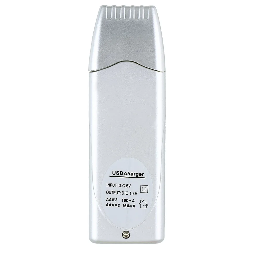 Перезаряжаемая NiMH батарея AA AAA Высокая емкость USB зарядное устройство AAA/AA* 2 = 160 мА USB DC5V вход USB порт/AC конвертер питание