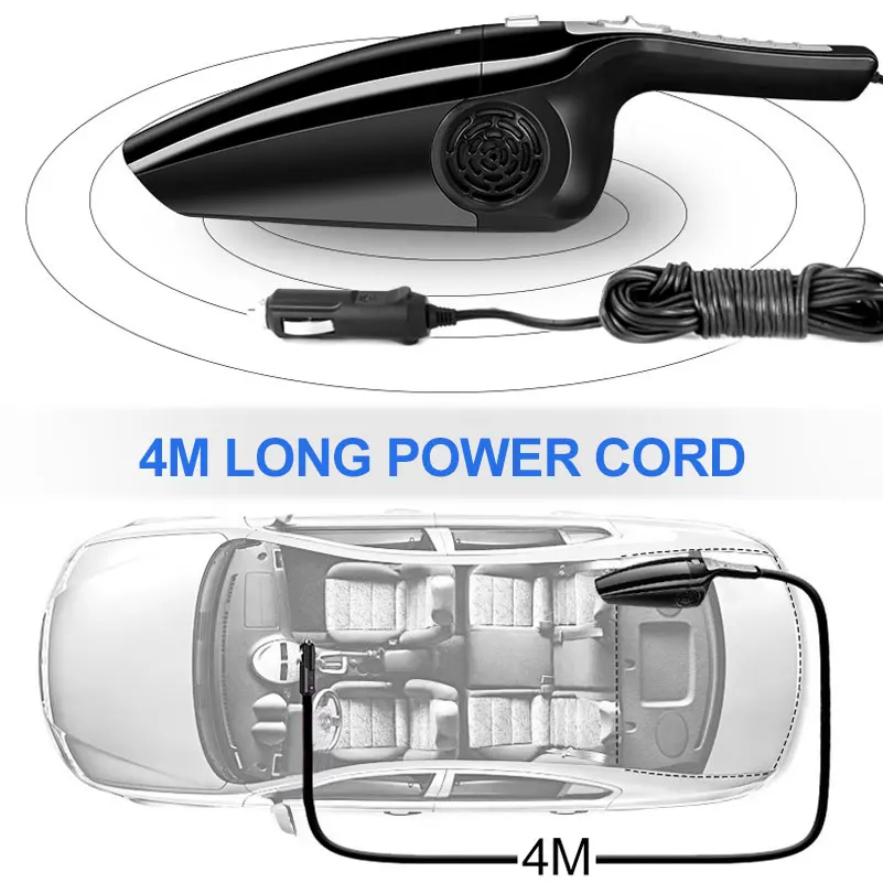 Portable 12V Car Vacuum Cleaner Handheld For Auto שואב אבק לרכב