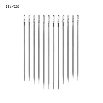 

Sewing Needle Slef Threading Pin Set Metal Stitch Side Opening Pins Handicraft Threading Tool, Silver