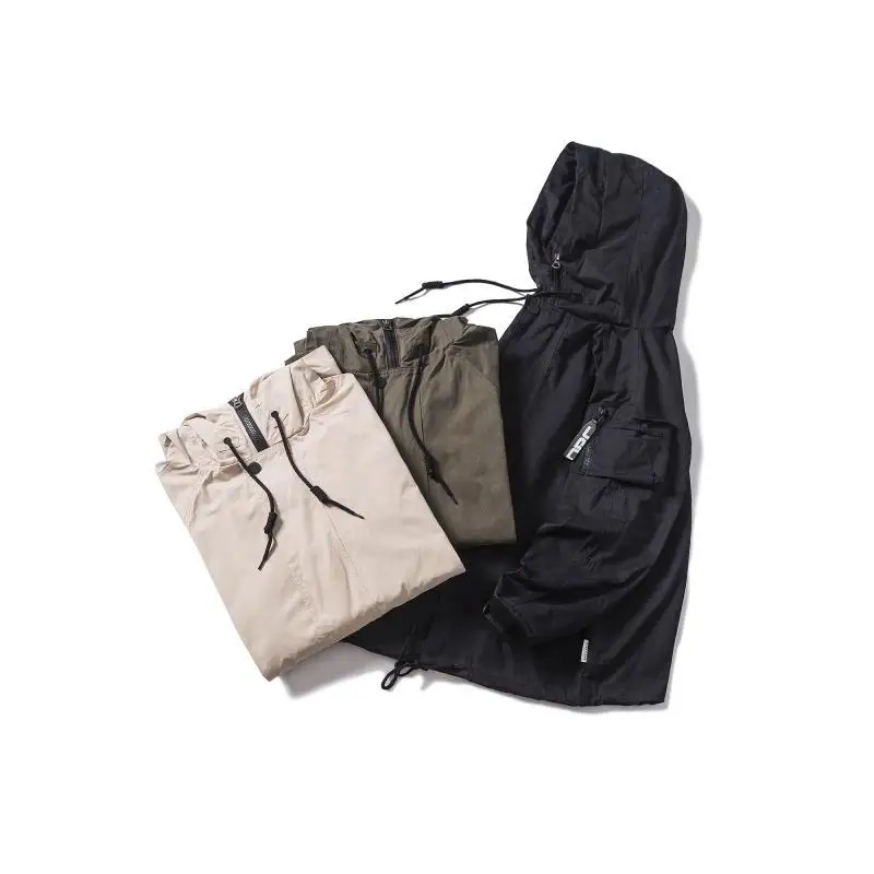 

Mid-length Jacket Men's 2019 Autumn New Style 3-Color Windproof Workwear Coat Men'S Wear Casual Hooded on Clothes