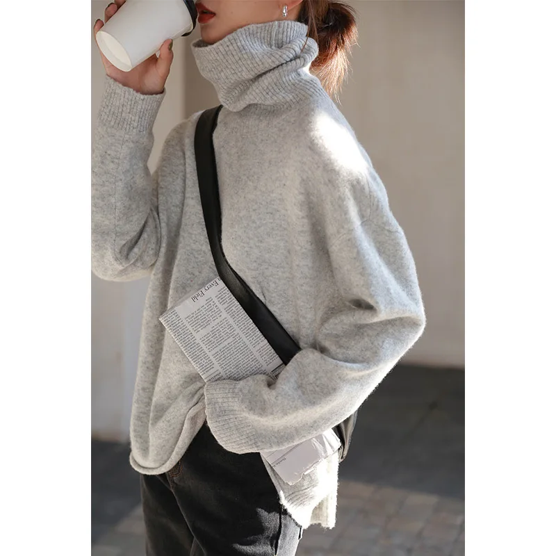 Vadiming vrouwen Trui 2019 Herfst en Winter Nieuwe Koreaanse Wol Blend Hoge Kraag Shirt Wild Casual Trui 6879 Vadiming vrouwen Trui 2019 Herfst en Winter Nieuwe Koreaanse Wol Blend Hoge Kraag Shirt Wild Casual Trui 6879