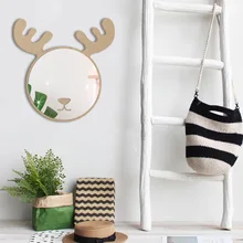 Funlife модных 3D акриловых зеркал для спальни детская комната мультфильм Лось настенные наклейки HM026