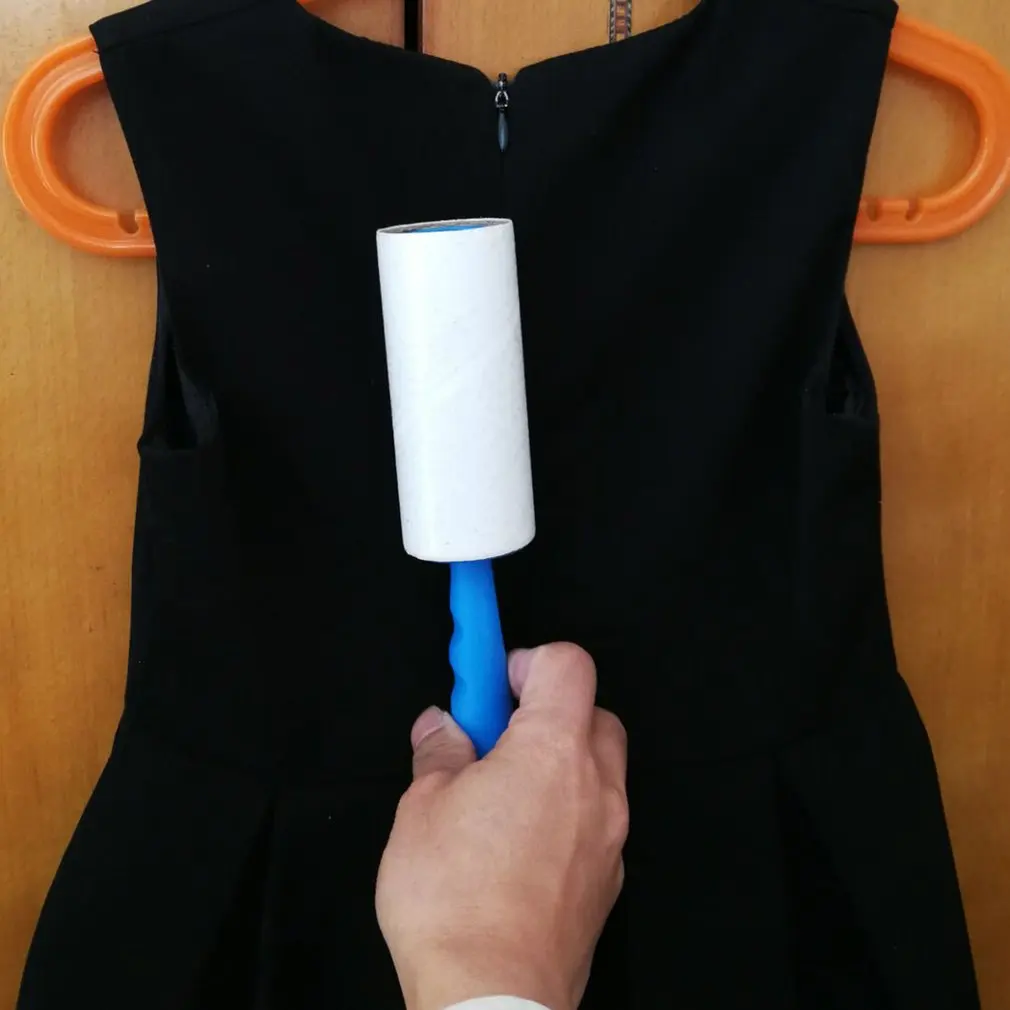 Paper Roll Clothes Hair Remover Sticky Hair Roller Sticky Paper Portable Clothing Dusting Sticker Hair Roller Cleaning Brush
