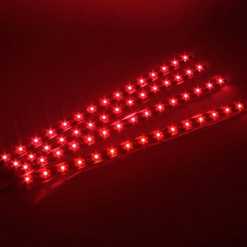 4 шт. 12 В постоянного тока 15 SMD светодиодсветодиодный синяя/красная Гибкая полоса