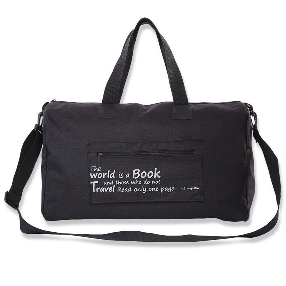 26L Foldable Bag Tote Handbag Durable Travel Bag Accessories Practical Gym Sport Bag Outdoor Unisex Men Backpack Women - Цвет: Черный