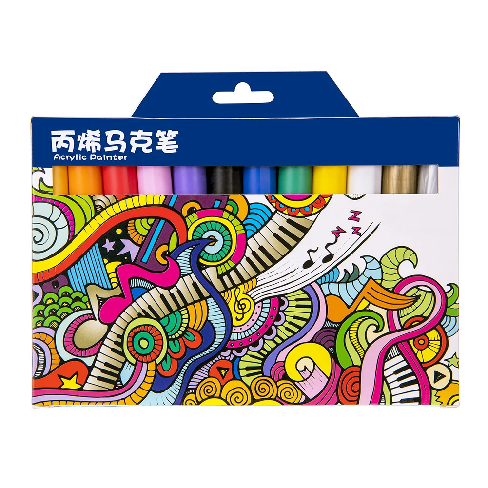 

12pcs Kids Drawing Student Stationery Writing Art Supplies School Office Non Toxic Marker Pen Colorful Chalkboard Calligraphy