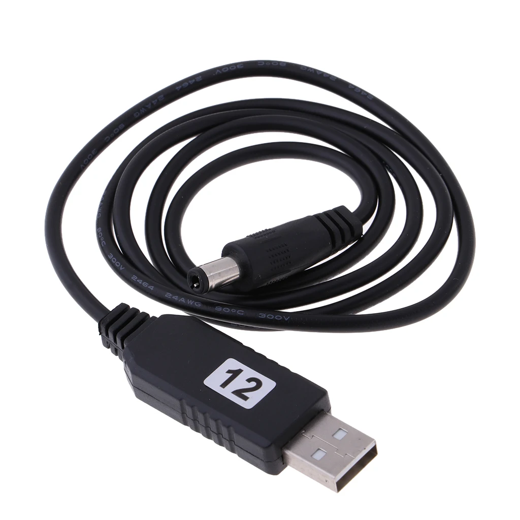 DC 5V To DC 12V USB Voltage Step Up Converter Cable With DC Jack 5.5 X 2.1mm