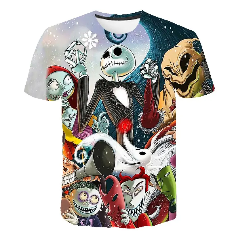 

Spring and Summer New Wholesale Men's Creative Printing 3D Cartoon Halloween Short Sleeve T-shirt Wish Fast Selling Hot Selling