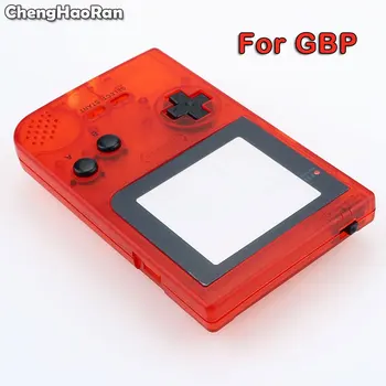 

ChengHaoRan Full Case Cover Housing Shell Replacement for GameBoy Pocket Game Console for GBP Clear Red Shell Case w/Buttons Kit