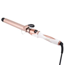 Kemei LCD Display Curling Iron with Ceramic Coating Barrel Hair Curler with Anti-Scalding Insulated Curling Wand EU Plug