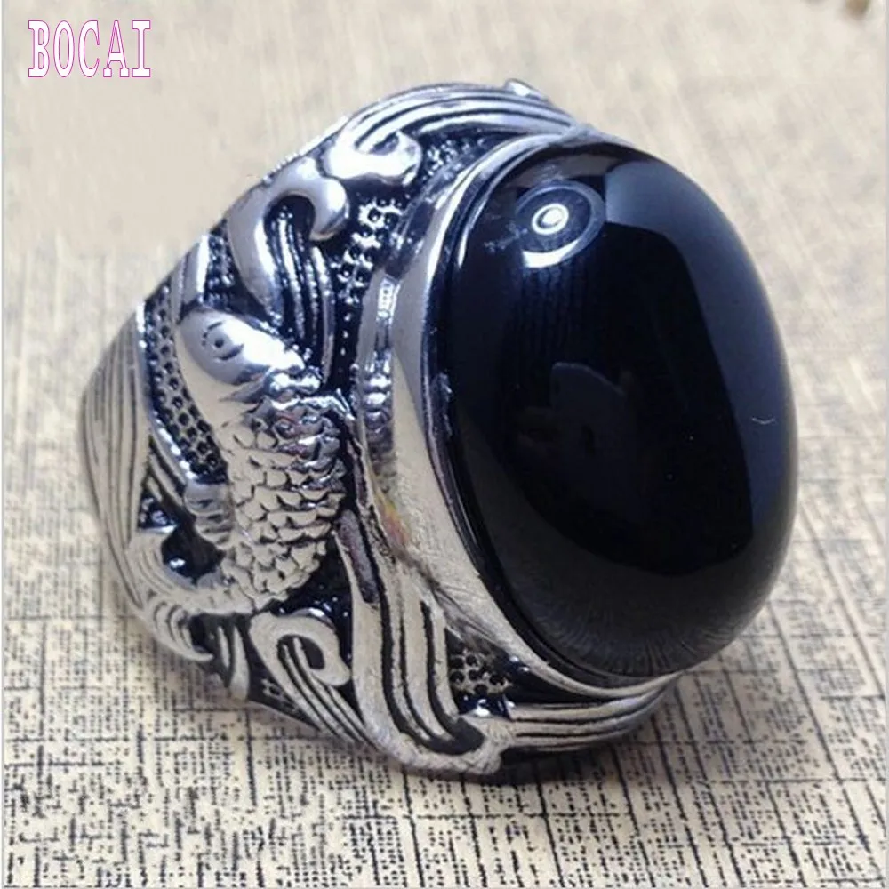 Bocai Bestselling New Man Silver 925 Ring Solid Silver Set With