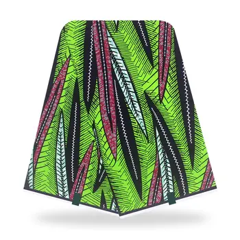

High Quality Newest design African prints fabric veritable Ankara wax Nigerian 6 yards Green 100% cotton fabric