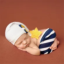 Реквизит для фотосессии новорожденных; шляпа; клетчатый тканевый комбинезон; аксессуары для фотосессии для маленьких мальчиков; студийный комплект со штанами и шапкой