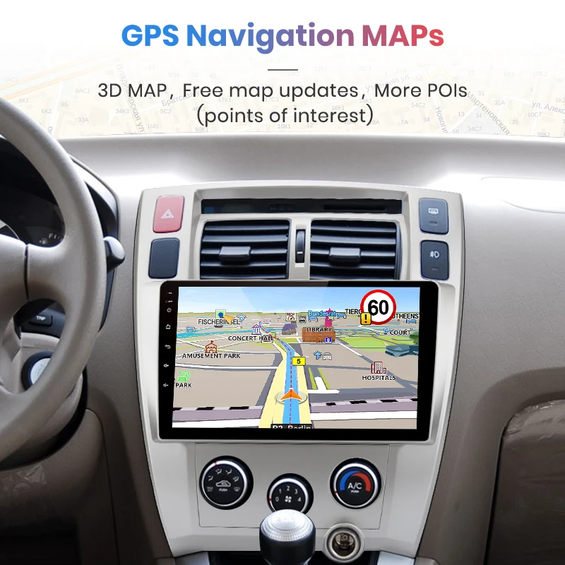 Cheap Junsun V1 Android 9.0 2G+32G DSP Car Radio Multimedia Video Player For Hyundai Tucson 2006 2007 2008-2010 Navigation GPS 2 din 3