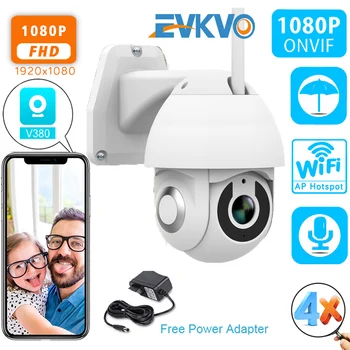

EVKVO V380 Outdoor IP66 Smart IP Camera HD 1080P 2MP PTZ Security System Support Onvif TF Card Cloud Storage Speed Dome Monitor
