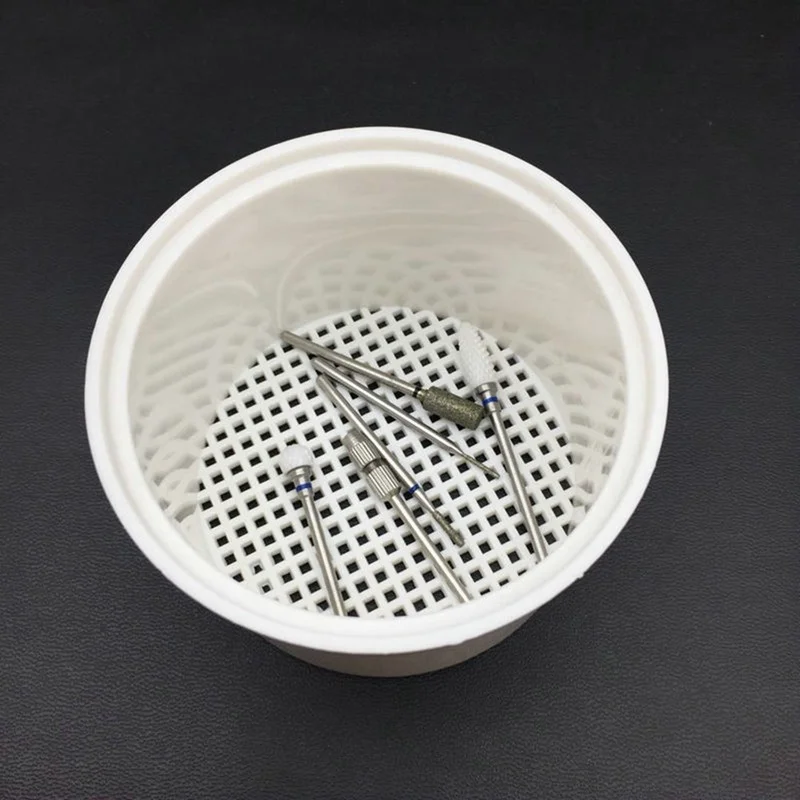Pro Sterilizer Disinfection Round Box Sterilizing Clean Nail Art Metal Tool Nipper Grinding Head Jewelry Tray Salon Maquiagem