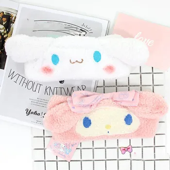 

1pc Cute My Melody Cinnamoroll Dog Plush Hairband Headband for Girls Cartoon Face Washing Clean Makeup Tool Hair Band Plush Toys