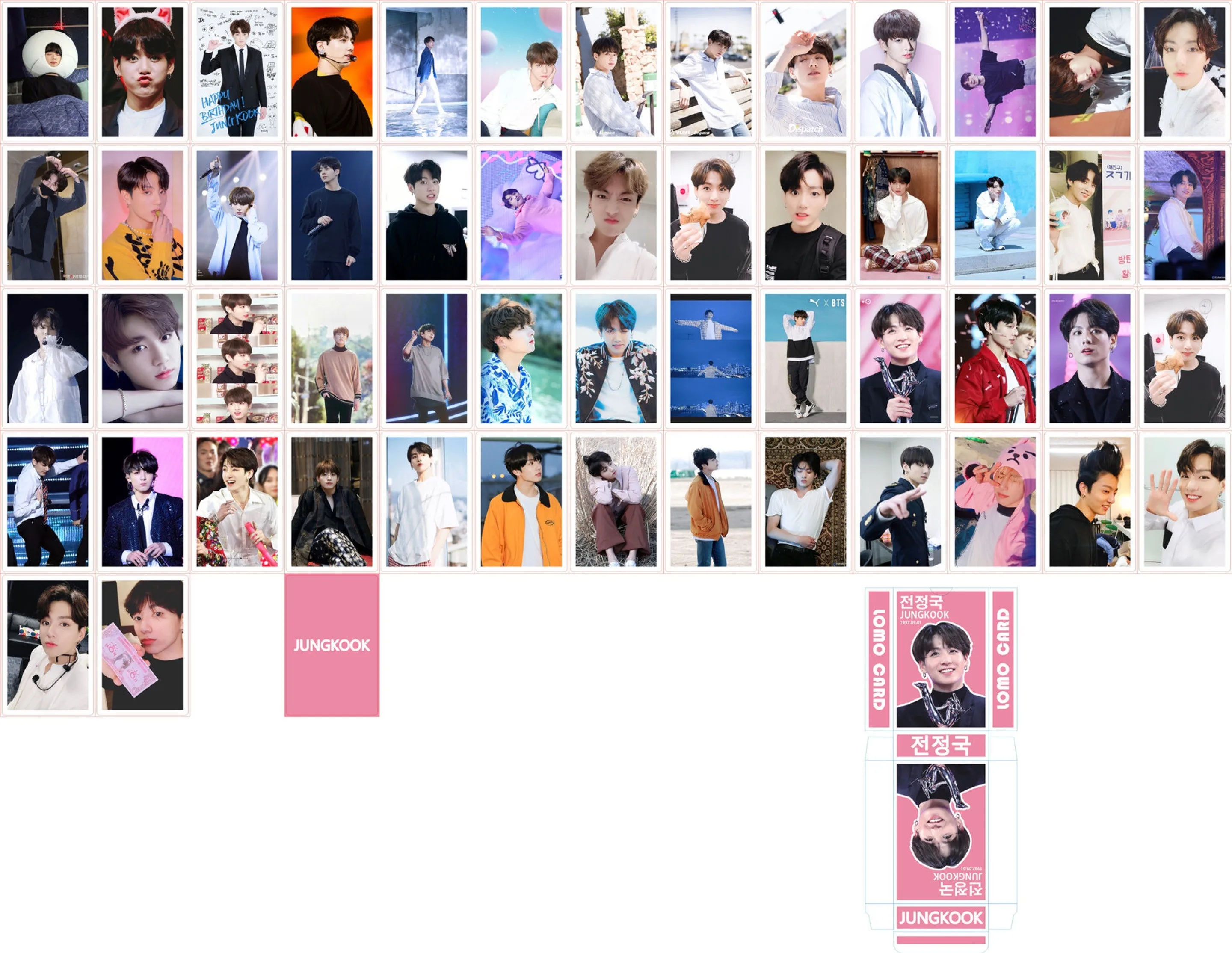 JUNG KOOK Южнокорейские группы K-POP Bangtan мальчики плакат любовь себя карта душа Persona плакаты ломо карты стены стикеры декор комнаты - Цвет: JUNG KOOK