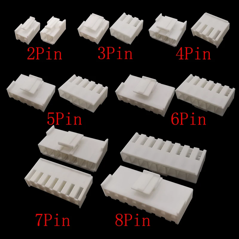 50 шт. белый VH 3 96 мм Шаг 2/3/4/5/6/7/8 Pin Корпус коннектор гнездовой разъем адаптер |