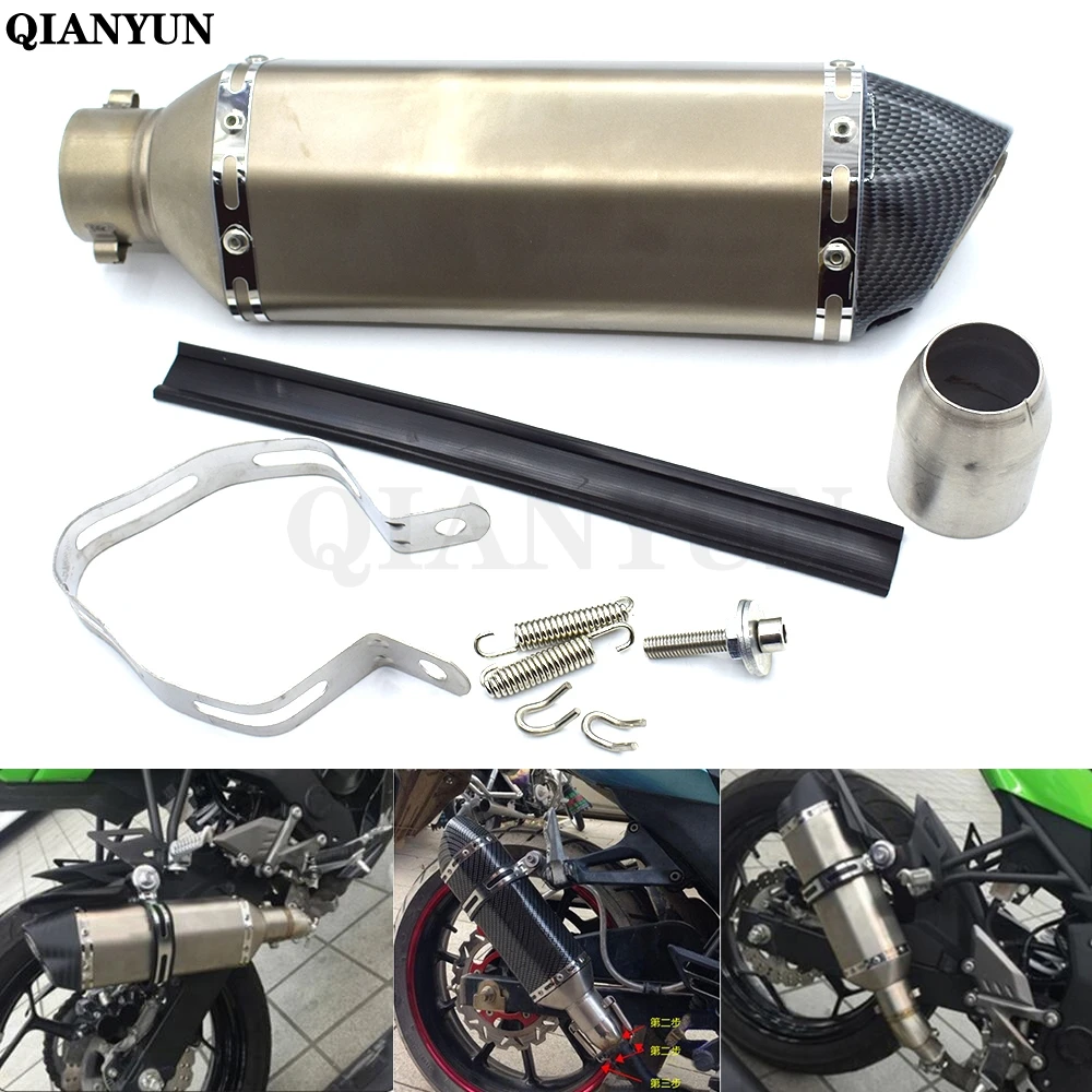 

Free Shipping Universal Motorcycle Modified Scooter Exhaust Muffle pipe For Triumph Daytona 675 SPEED TRIPLE Street Triple 675/R
