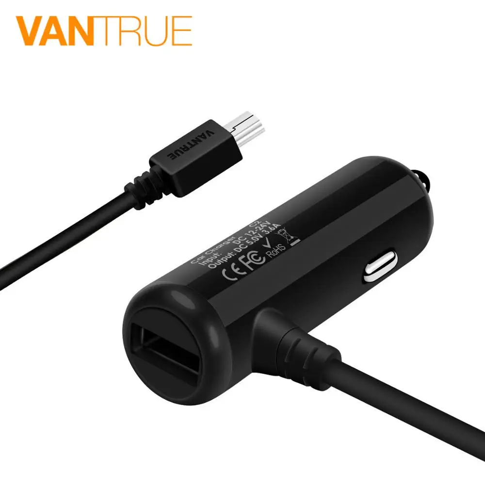 VANTRUE C2 DC5V 3.6A автомобильное зарядное устройство адаптер 10FT Mini USB видеорегистратор источник питания для N2 Pro/N2/X1/X3 gps навигатор и смартфон