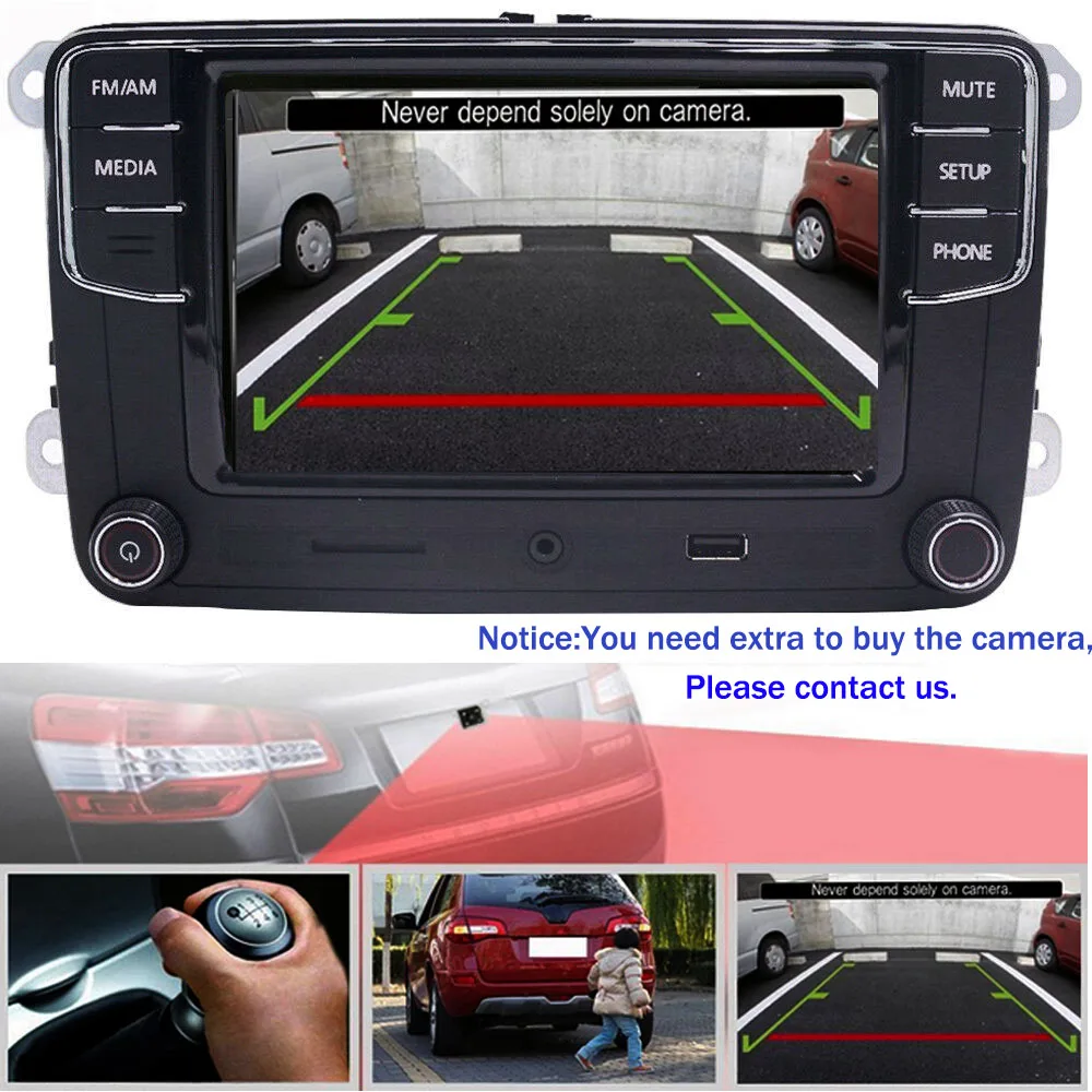 6 5 "автомобильная стереосистема RCD330G + MirrorLink BT USB AUX для VW Golf Caddy Polo Passat Tiguan|CD-плеер