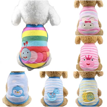 

(XXS-XL) Pet Cloth Dog Clothes Puppy Cat Warm Winter Cartoon Vest Jumpsuit Coat T-shirt Autumn Winter Clothing Hot Fashion