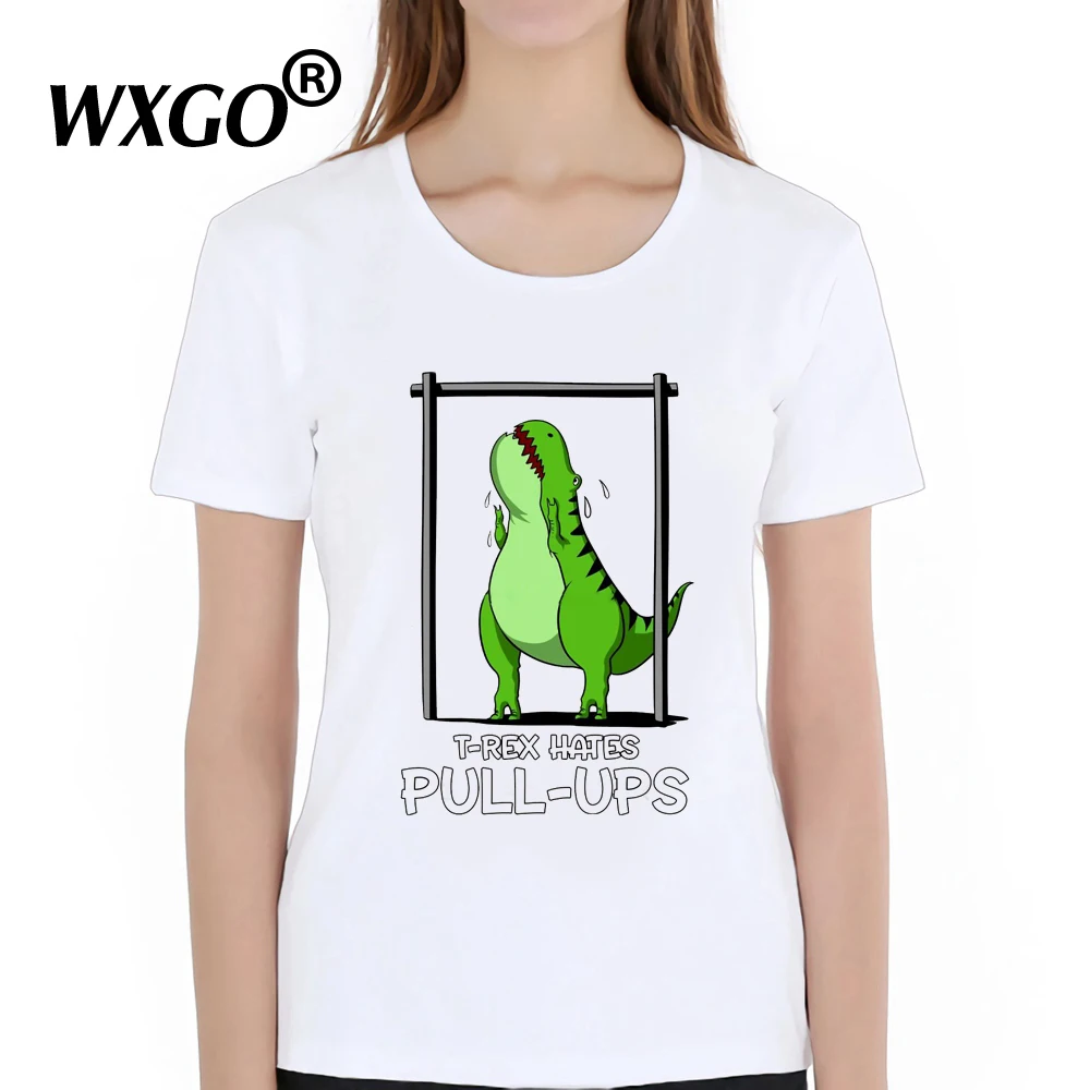 2021 модная женская футболка Kawaii Единорог T-rex Hates Натяжные Женские футболки Harajuku