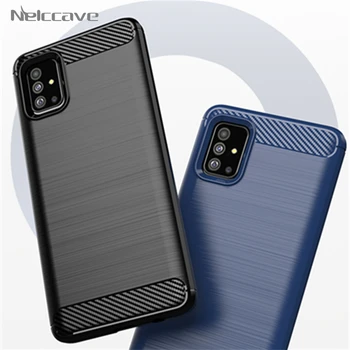 

100Pcs Carbon Fiber Silicone Case For Samsung A01 A11 A21 A31 A41 A51 A71 A81 A91 A10 A20 A30 A40 A50 A60 Anti-Fingerprint Cover