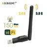 Kebidu 150M USB 2.0 WiFi carte réseau sans fil 802.11 b/g/n LAN adaptateur avec antenne rotative jeu de puces ► Photo 1/6