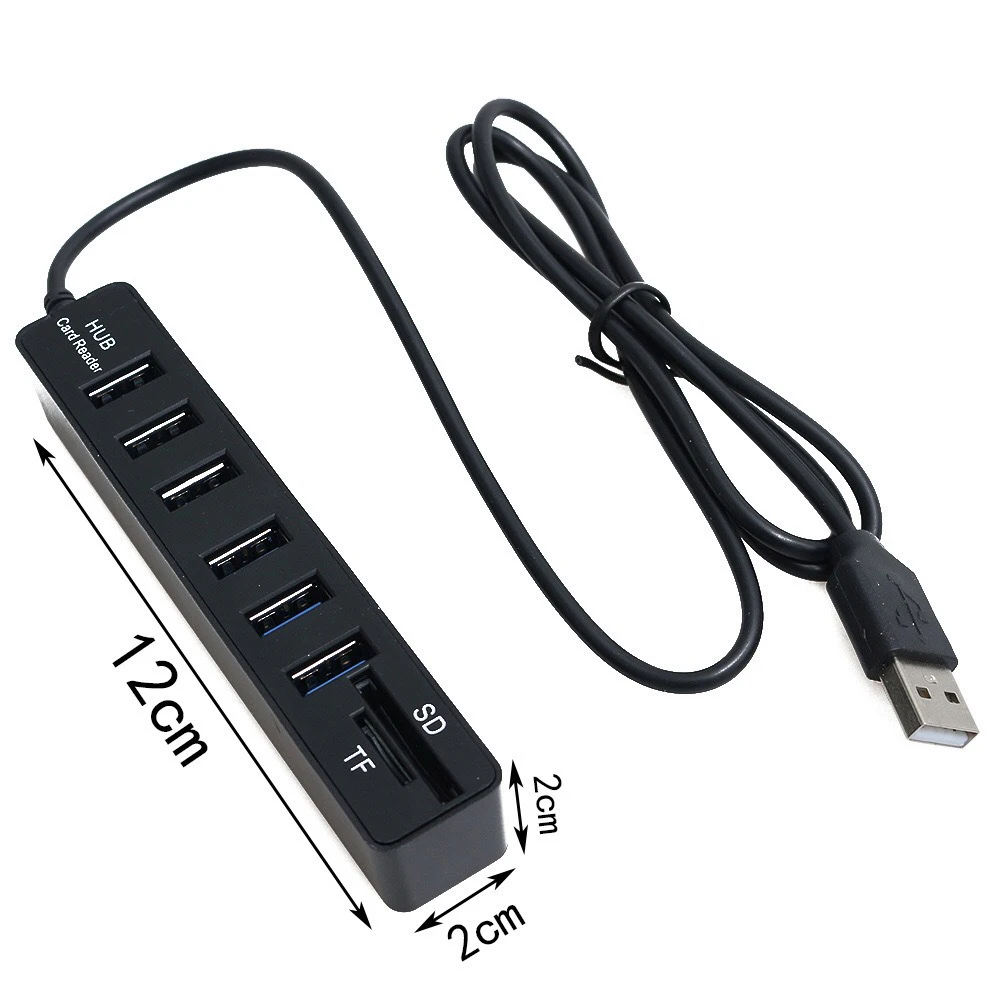 3/6 USB концентратор 3 0 Мульти Высокоскоростной разветвитель Hab TF SD карта один для ПК