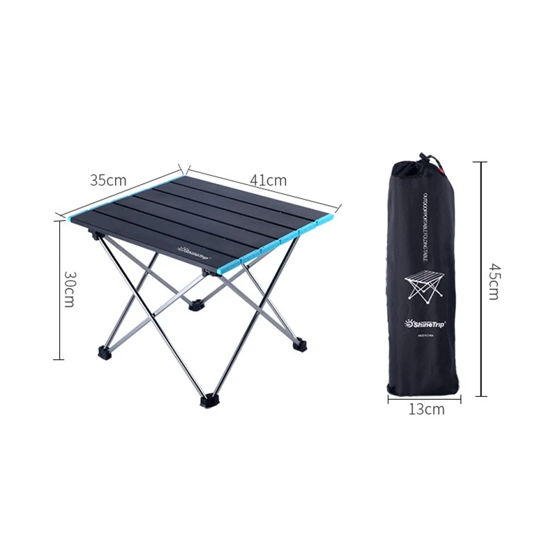 ShineTrip Camping Folding Table Portable Ultralight Picnic Desk with Carry Bag for Picnic BBQ Cooking Festival Beach Home Use