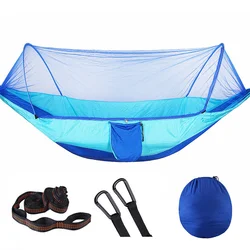 Hamac Anti moustique à ouverture rapide, entièrement automatique, tente à Air haute Configuration, tissu de Parachute, ceinture Anti moustique 