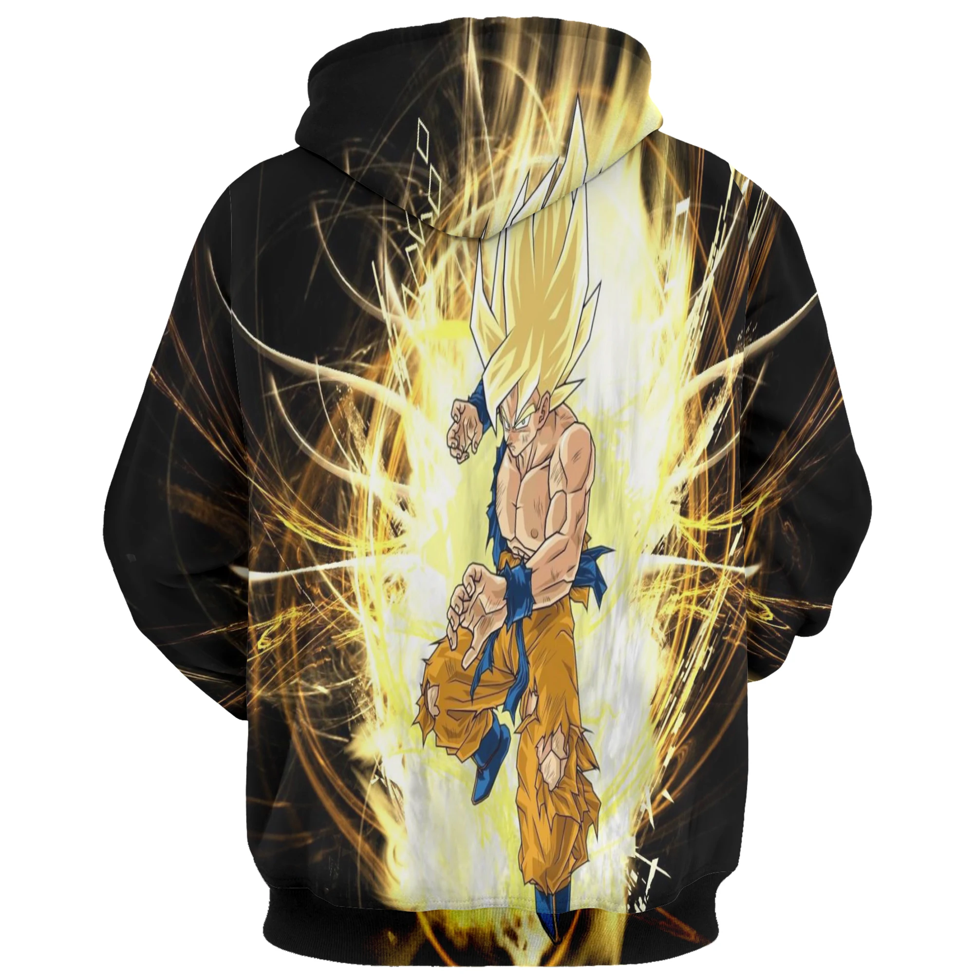 3D Аниме Толстовка Dragon Ball Z с карманом, толстовки с капюшоном, Poleron Hombre, уличная одежда, Sudadera Dragon Ball, толстовка с капюшоном, мужская куртка