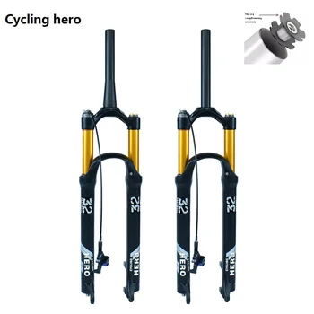 

Magnesium Alloy MTB Bicycle Fork Supension Air 26/27.5/ 29er Inch Mountain Bike 32 RL120mm Fork For A Bicycle Acces