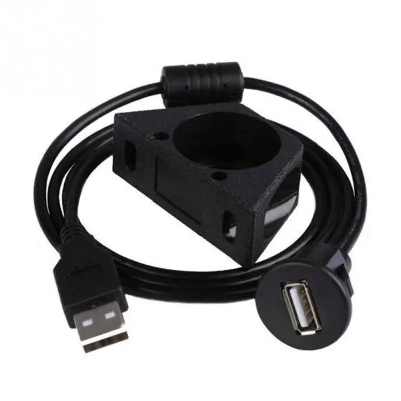 

1m 2m Charging Spare Part Sound Transfer Square Round Male To Female USB 2.0 Dash Board Socket Panel Extension Cable Flush Mount