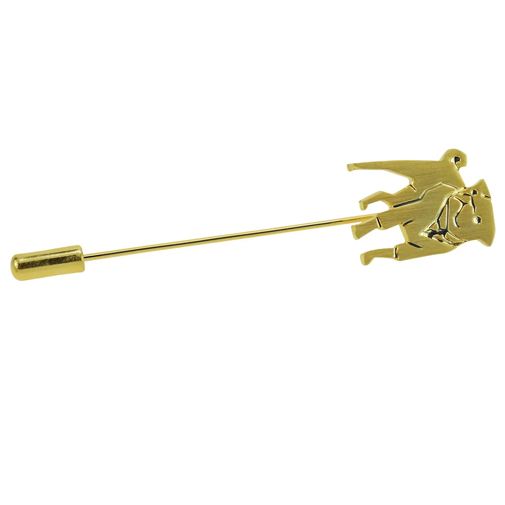 

Retro Business-Style Metal Top Grade Copper Men Suit Formal Dress Long Pug Brooch Long Needle 60 Mm