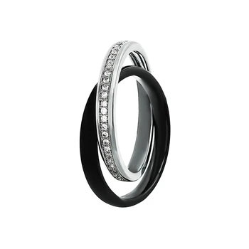 

Кольцо из серебра с керамикой и фианитами R00668