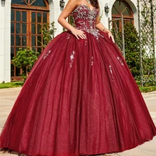 Пышное Бальное платье из тюля с вышивкой бисером Vestido Вечерние платья на заказ