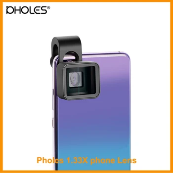 

Pholes 1.33X Mobile phone deformation lens Universal Anamorphic Lens For Phone Wide Screen Video Widescreen Slr Movie