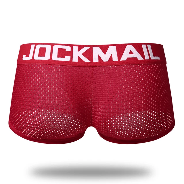 JOCKMAIL Fashion Hot Men Underwear Boxers Mesh Men Panties Male