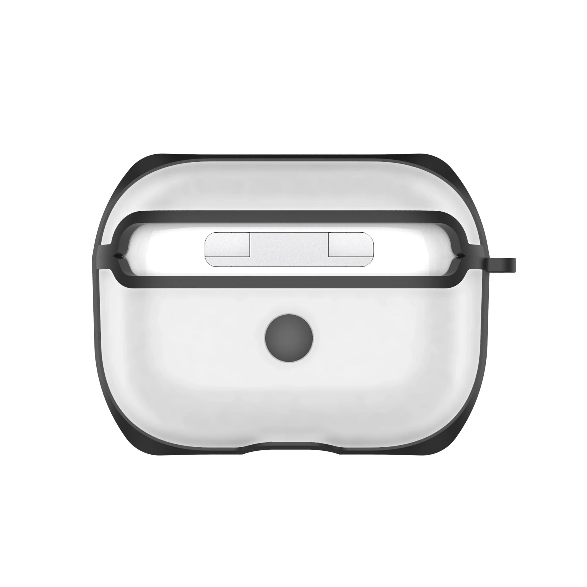 Противоударный чехол для AirPods Pro с брелком для ключей, защитный чехол для AirPods 1 2, прозрачный чехол - Цвет: for airpod pro Black