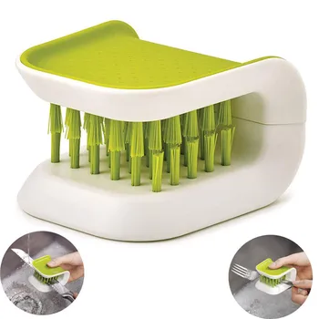 

U Shaped Knife Fork Chopsticks Cleaning Brush Blade Cutlery Kitchen Scrub Brush Tool Fork Spoon Cooking Knife Household Cleaning