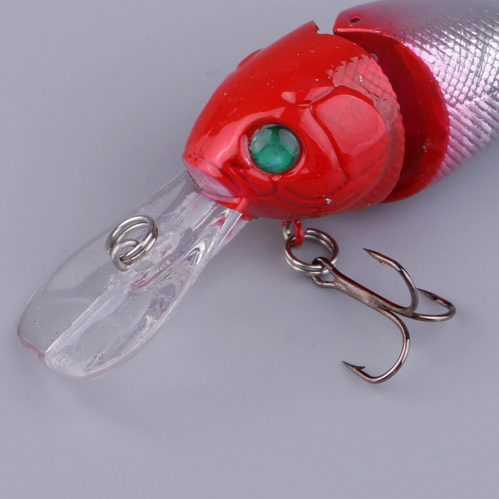 5pcs Plastic Minnow Fishing Lure Floating Artificial Hard Bait Lifelike VIB Jointed Crankbait