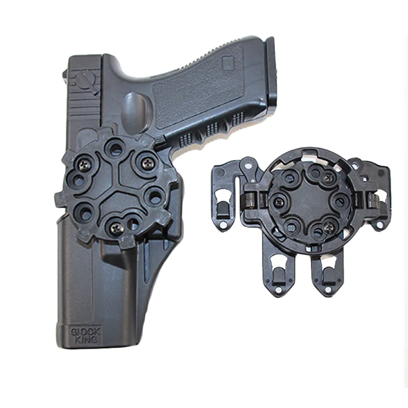 Тактическая кобура для пистолета страйкбольная CQC Glock 17 18 19 22 26 с боковым забавным