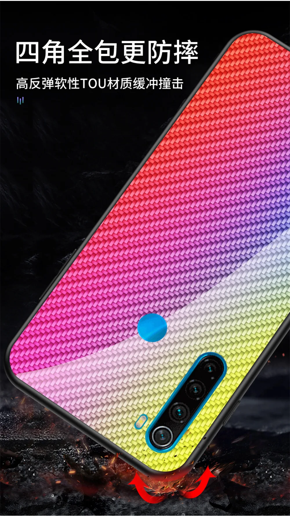 Для redmi note 8 pro чехол для телефона роскошный защитный чехол из закаленного стекла для Xiaomi redmi note 8 7 мягкий полиуретановый край чехол Coque