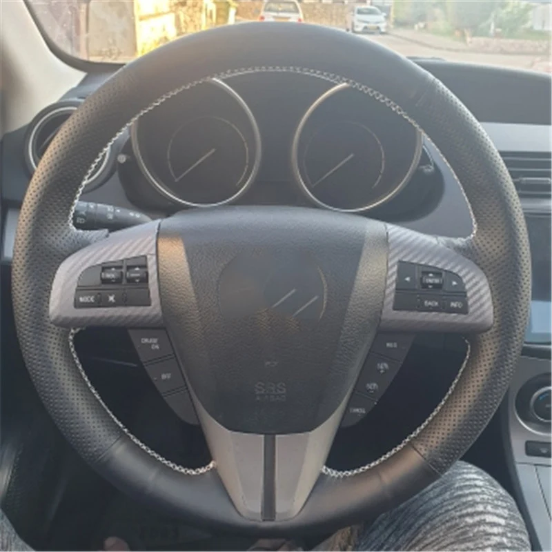Чехол рулевого колеса автомобиля для Mazda 3 Axela 2008-2013 CX-7 CX7 2010-2016 5 2011-2013