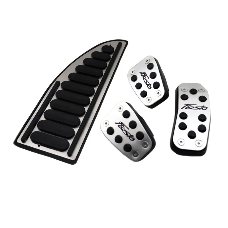 AT MT Car styling Pedals Pad For Ford Fiesta MK7 2009-2015 Aluminum Alloy Pedal Cover For New Fiesta 2009-car pedals pedal cover stainless steel pedal cover
