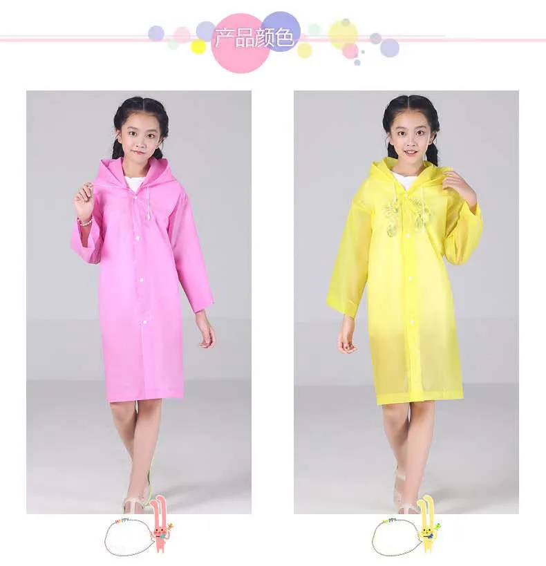 1 Item Cute Dinosaur Polyester Baby Raincoat Outdoor Waterproof Rain Coat Children Impermeable Poncho Boy Girl Rain Jacket Gift