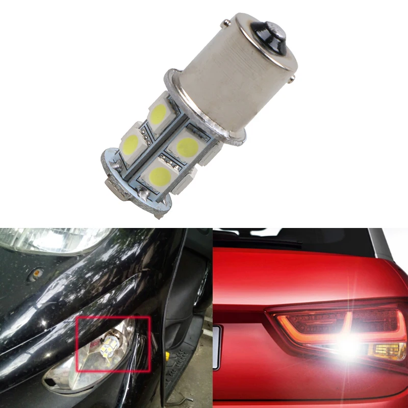 1156 BA15S LED Light P21W 13 SMD White Bulb Lamp Car Turn Signal Reverse Lights Tail Parking 12V Red for Motorcycle | Автомобили и
